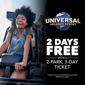 Universal Studios  Buy 2 Days, Get Volcano Bay Free